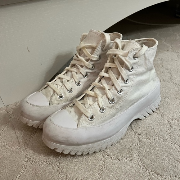 Converse All Star White Lugged High-Tops, Size 7 ( women’s) - Picture 10 of 16
